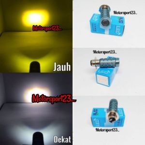 Lampu depan H4 HJG Bohlam lampu depan H4 Laser Hi Low Bajaj Pulsar 180  200 CC - 2 warna putih kuning