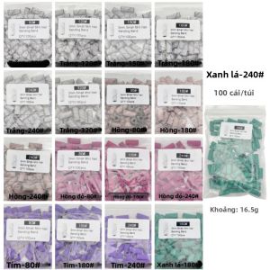 100 Chiếc Vòng Nhám Móng Tay Mini 3mm Dày Dặn Chất Lượng Cao Nhiều Màu Sắc Bằng Nhựa Dùng Để Tẩy Sơn Móng Và Đánh Bóng