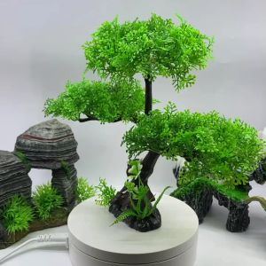 Aquarium Water Plastic Tree Artificial Plant Decor Plant Fish Tank Landscape For Aquarium Supplies