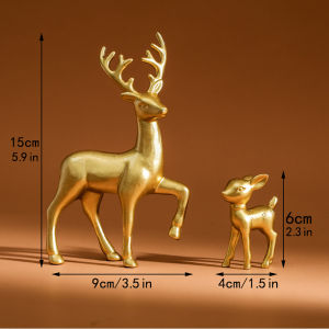 2 Pcs Room Decor Mother Deer Cute Kids Room Decor Sculptures Kawaii Sculptures Christmas Home Decoration Fawn Figurines