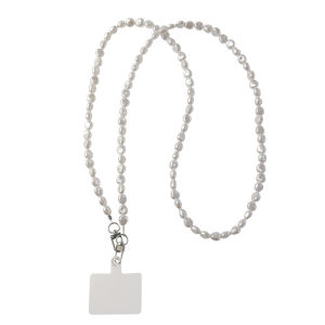 Exquisite Pearl Mobile Phone Lanyard High-End Womens Style Crossbody Beaded Long Rope Fashionable Phone Strap