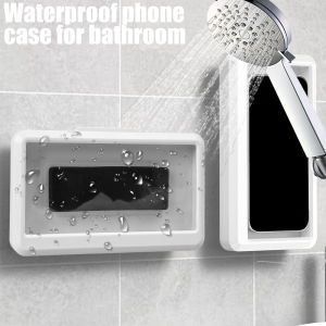 Waterproof Wall Mounted Mobile Phone Holder Case Shower Phone Holder with Touch Screen Anti Fog for Bathroom Shower