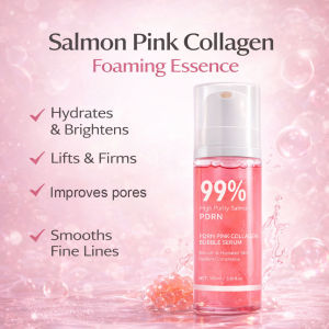 SAUVASINE | PDRN Pink Collagen Bubble Serum Glow Firming Serum with 99% Purity PDRN & Low Molecular Collagen Lightweight Fast-Absorbing