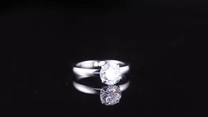 Nhẫn Đính Hôn Solitaire 1.5 CT Dành Cho Nữ Chất Liệu Thép Không Gỉ Đá Cubic Zirconia Nhẫn Cưới Nhẫn Hứa Hẹn Có Thể Thay Thế Kiểu Dáng Tròn Cổ Điển