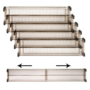 10 件 Plastic Drawer Divider 5Sets Home Drawer Storage Dividers Drawer Dividers for Storage and Organization Free Combinatio