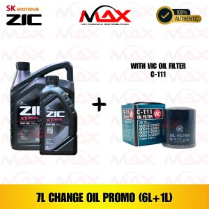 SK-ZIC 7 Liters X7 5W-30 DSL with C-111 Vic Oil Fully Synthetic Change Oil Bundle
