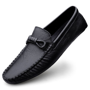 Black Easy-on Casual Loafers Soft Bottom Shoes