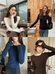 NIHAOKANONG | Áo Thun Lót Cổ Ruffle