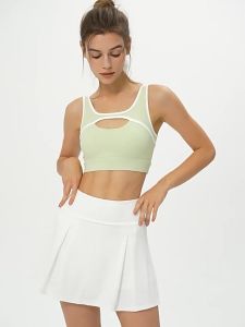 FitYoga Skirt Pants Skirt Badminton Anti Spotting With Lining Tennis Half Skirt Sports Speed Skirt