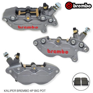 Kaliper Depan Brembo Axial 4 Piston Big Pot Grey: Kaliper Brembo 4 Piston Axial Import