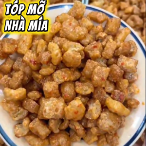 Tóp Mỡ Giòn Rim Mắm Tỏi Mẹ Mía Ăn Kèm Bánh Tráng Xôi Mì Gia Vị Ăn Vặt Tây Ninh