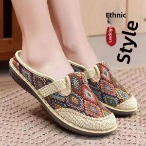 JIFANPAUL | Embroidered Beijing Slip-On Women Soft Bottom Hemp