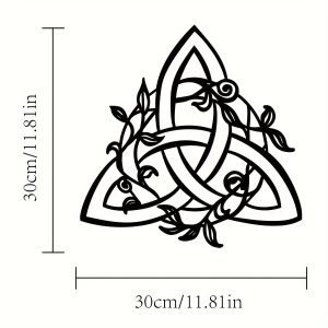 CIFbuy | Nghệ Thuật Treo Tường Bằng Kim Loại Celtic Knot Họa Tiết Hoa Độc Đáo Dấu Hiệu Trang Trí Có Thể Treo Tường Để Trang Trí Nhà Cửa Trang Nhã Phong Cách Hiện Đại