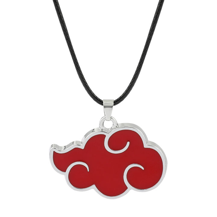 ญี่ปุ่นอะนิเมะ Naruto คอสเพลย์ Akatsuki Organization Red Cloud โลโก้สร้อยคอจี้อะนิเมะอุปกรณ์ต่อพ่วง
