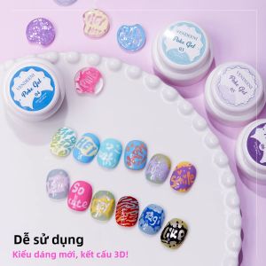 Bộ Sơn Gel Tạo Hình Móng Tay Vendeeni Classic 12 Màu Thân Thiện Với Môi Trường Làm Cứng Bằng Đèn LED/UV Bền Lâu 40-45 Ngày
