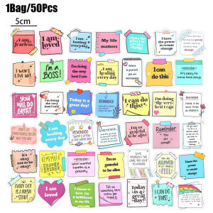 50/100PCS Motivational Graffiti Positive Words Tag Stickers Waterproof Self Adhesive Motivational Decals