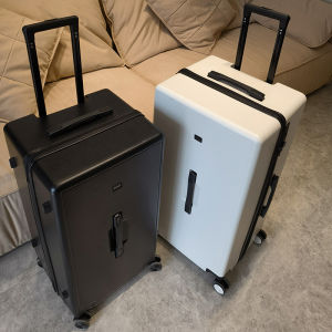 2023 ใหม่แฟชั่น PC หนากระเป๋าเดินทาง Universal ล้อซิปปิดผู้ชายและผู้หญิง Neutral ขนาดใหญ่ความจุกระเป๋าเดินทางกล่อง