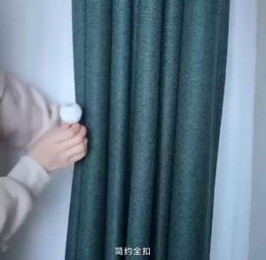COD 1pc Curtain Tiebacks Buckle Pearl Braided Tie Curtain Holder Pearl Ball Curtain Tie