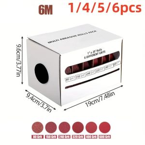 1/4/5/6 Abrasive Tool Sandpaper Roll 6 Meter 25cm Width Sanding Paper Emery Cloth Roll Grit 80 150 240 320 400 600 Polishing Bel