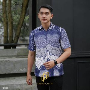 Kemeja Batik Pria Lengan Pendek Kratonan Modern Baju Batik Pria Lengan Pendek Regular M L XL XXL