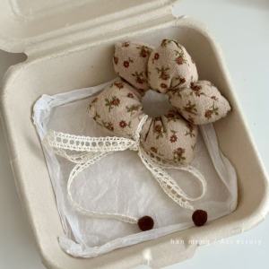 Cute Petal Hair Ties for Kids Flower Print Fabric Sponge Baby Hair Bands Star Bun Headbands Hair Bands Hair Ties for Girls