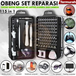 Set Reparasi HP 115 in 1: Obeng Multifungsi & Solusi Servis Elektronik