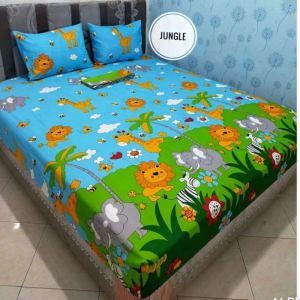 (SERBA 35k)Sprei karakter kartun lucu 180×200 set sprei sarung bantal 2/guling 1