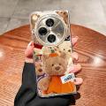 Jellycat Barcelona Bear Design Transparent Full Cover Anti-Fall Creative Cute Cartoon Phone Case for OPPO Find N3/N3 Collector's Edition. 