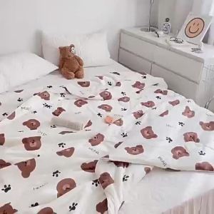 New A-class cartoon knitted cotton soybean quilt air-conditioned quilt summer cool quilt machine washable thin quilt