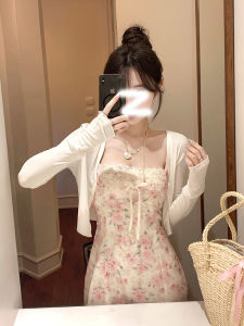 Ice Lụa Nữ Chống Nắng Mùa Hè 2024  Áo Hai Dây Không Dây Áo Khoác Ngoài Ngắn Nhẹ Xuyên Thấu Che Nắng Phong Cách Đi Làm