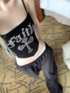 Áo Ba Lỗ Ngắn Hở Lưng Thời Trang Đường Phố Nữ Mùa Hè 2024 Áo Khoác Ngoài Thời Trang Có Dây Đeo Khoét Đáy