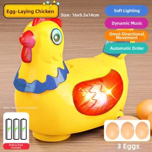 Interactive Walking Egg-Laying Baby Head-Up Exercise Singing Toy