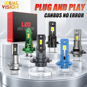 2PCS Mini 1:1 H7 LED CANBUS Light Super Bright CSP Plug&Play Wireless Mini H7 Car Headlight with Turbo Fan 6000K 12V For Car