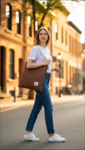 Tote Bag Resleting kuliah wanita bahan kanvas polos bisa custom sablon