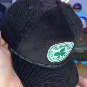 Topi Pria Rope Hat Corduroy Black Curly