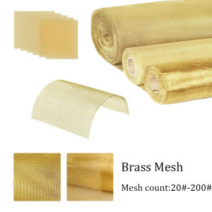 15x15cm/30x30cm/30x90cm 20-200 Mesh Brass Woven Wire Filter Net Non-Magnetic Coppers Mesh for Shielding & Signal Screening