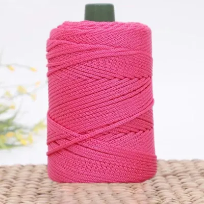 Summer Crochet Yarn Ice Rope 3mm Thread For Hand Knitting Bag Sun Hats Shoes Woven DIY Hook Cushion Silk Medium Thick About 200m