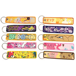Takara Tomy | 1PCS Anime Cute Cartoon Keychain Fashion Embroidery Key Holder Car Backpack Keyrings Jet Tag Accessories Gift