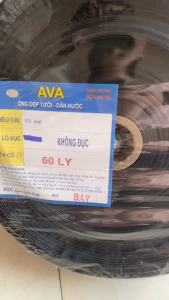 Ống dẹp không đục lỗ dẫn nước tưới cây phi 60mm chất liệu nhựa AVA dài 100m màu đen cực bền