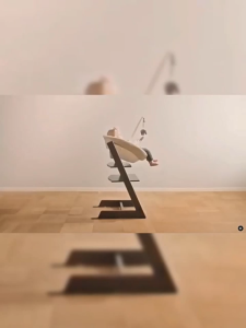 Baby High Chair Adjustable Quality Oak Wood