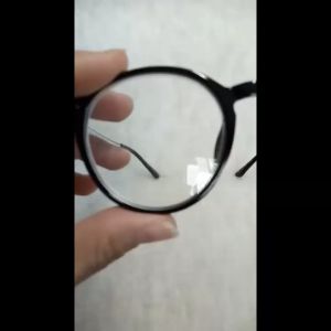Kacamata Optik Minus Ready Ukuran -0.50 sampai -4.00 Frame Bulat Besar Gagang Besi Full Bingkai Lensa Bening Cocok Untuk Pria Wanita Dewasa Remaja - COD