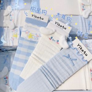 ถุงเท้าสั้นลายชุดกระโปรง Lolita ลายหมาป่า ทรงบาง ฤดูร้อนสำหรับผู้หญิง ถุงเท้าบู๊ตสั้น น่ารัก สไตล์ญี่ปุ่น 3 คู่ ถุงเท้าบู๊ตสั้น