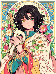 BILIBILI | FramelessDemon Slayer Diamond Painting 5D Tomioka Agatsuma Zenitsu Full Diamond Mosaic Picture DIY Tsuyuri Kanao Home Decor Pai