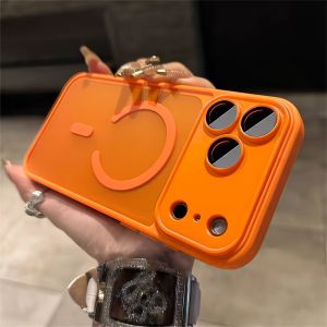 Magnetic Luxury Matte Translucent Shockproof Phone Case for IPhone 17 Air 16 15 14 Plus 13 12 11 Pro Max for Magsafe Back Cover