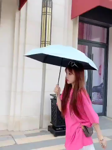 DBI Payung Lipat Anti UV UPF 50+ Motif Polos Folding Umbrella Ultra Violet Payung Tabir Surya Hujan atau Panas Free Pouch