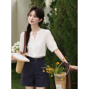 Áo Sơ Mi Công Sở Cổ V Trắng