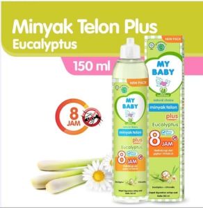 my baby minyak telon plus eucalyptus 150ml besar tahan 8 jam menghangatkan badan