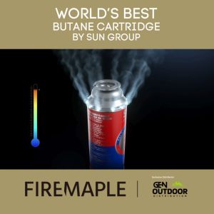FIREMAPLE Black Premium Butane & ISO Butane Gas 110g - 450g (Nozzle Type & Screw Type)