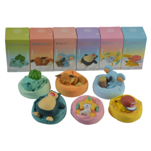 Takara Tomy | Genuine Product Pokémon Sleeping Posture Model Ornament Serie Anime Action Figure Snorlax Bulbasaur Eevee Model Doll Toy Gift