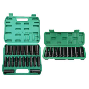 【Free Shipping】 Heavy Duty 1/2 Inch Electric Wrench Socket Set Extended Impact Sockets for Power Tools Professional Hex Impact Socket Set